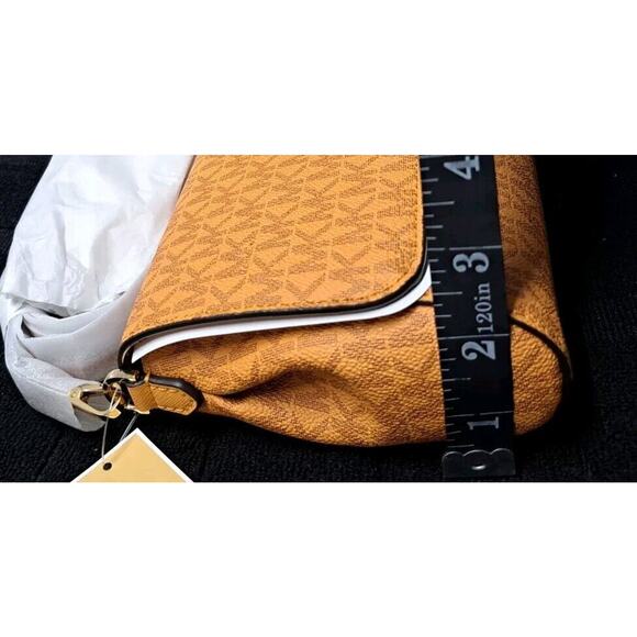MICHAEL KORS Jet Set Medium MK Logo PVC Convertible Crossbody Pouchette Bag - Picture 6 of 12